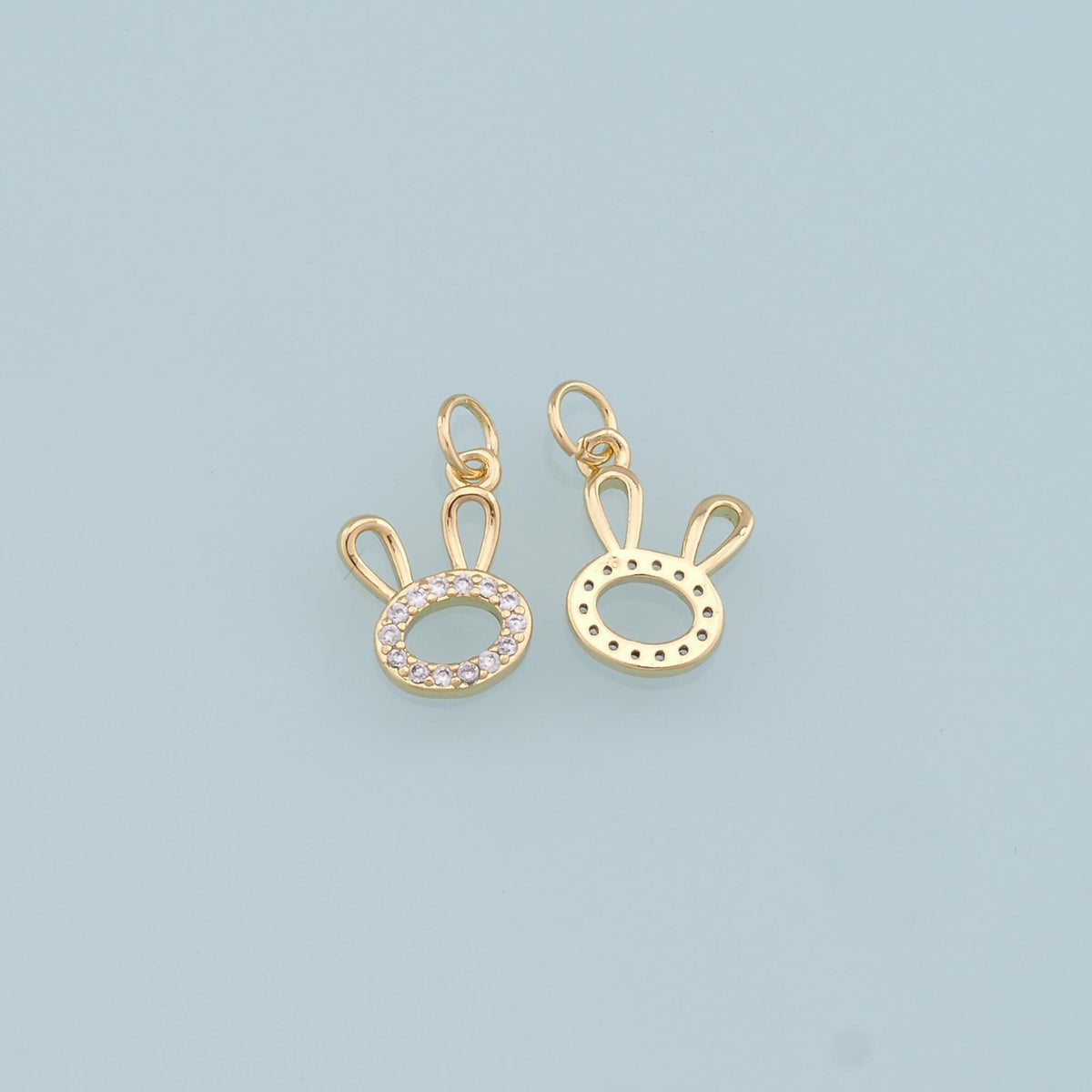 18K Gold Filled Cubic Zirconia Charm Pendant for Jewelry Making