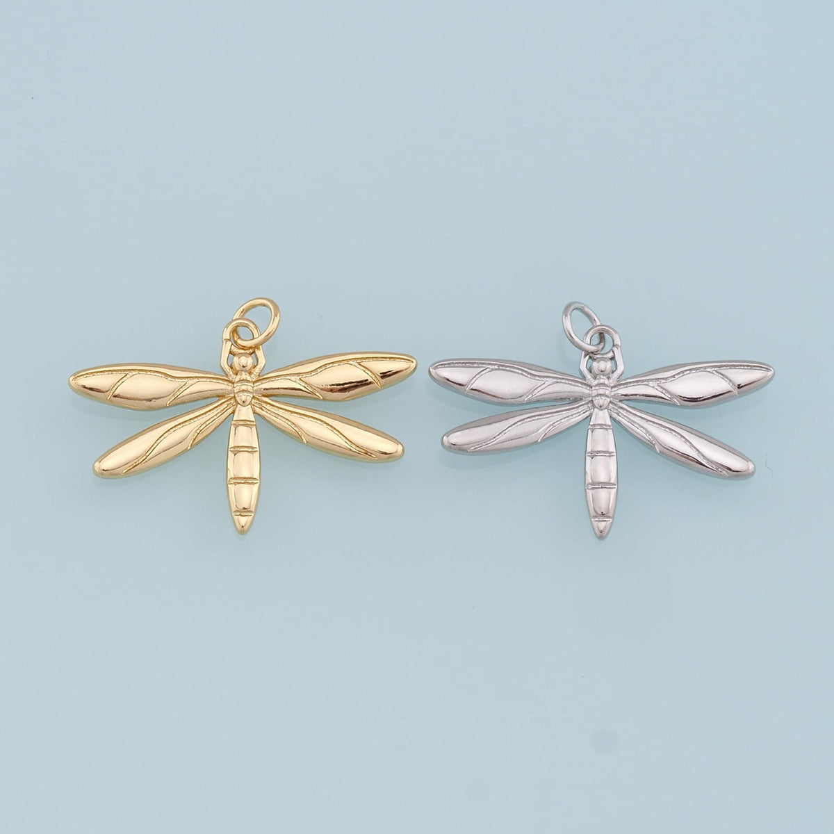 Gold Dragonfly Charms,18K Gold Filled Dragonfly Pendant,Dragonfly Charm Bracelet Necklace for DIY Jewelry Making Supply