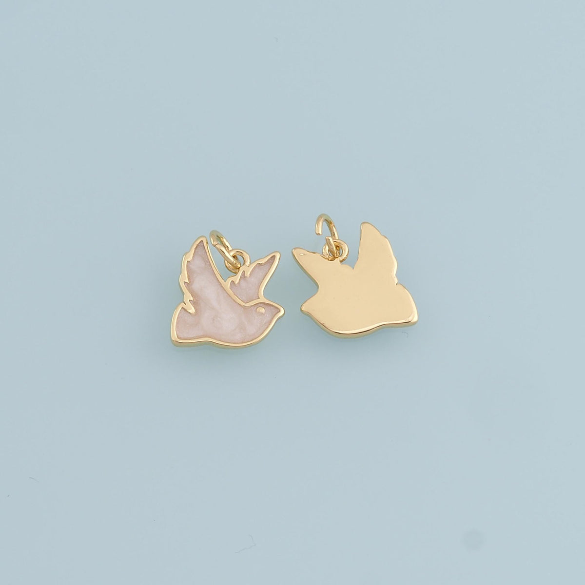 18K Gold Filled Enamel Charm Pendant for Jewelry Making