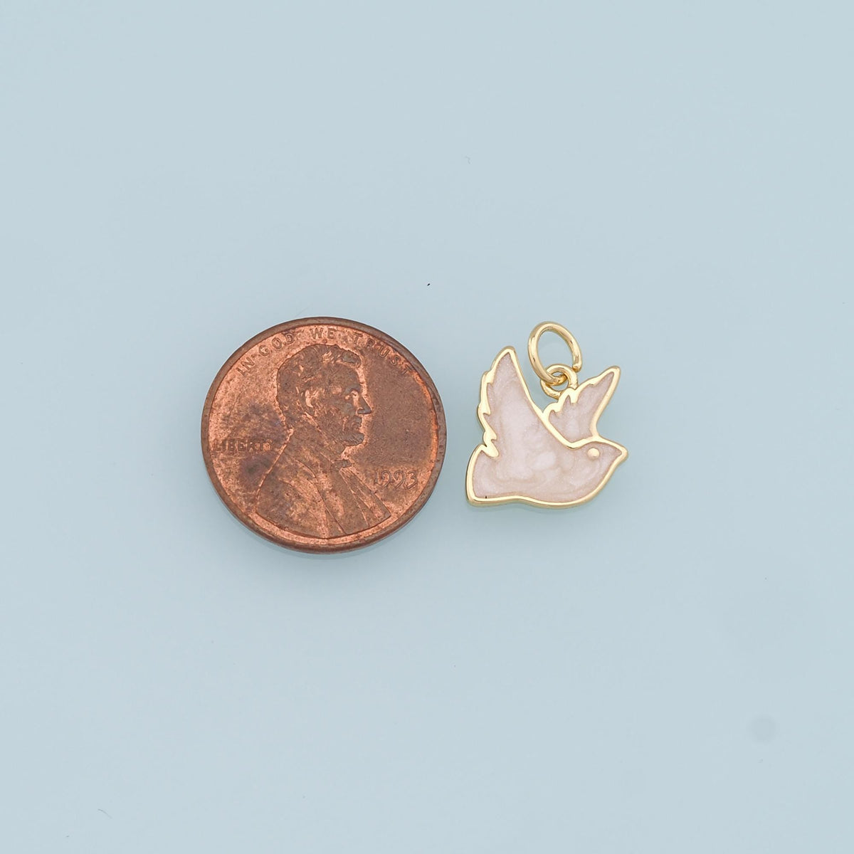 18K Gold Filled Enamel Charm Pendant for Jewelry Making