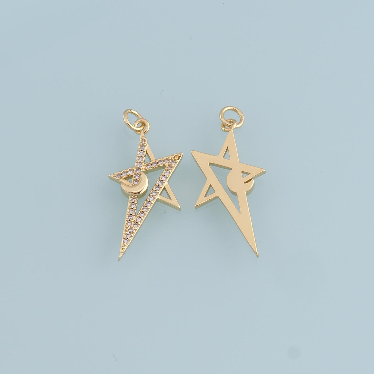 18K Gold Filled Star Charm Pendant for Jewelry Making