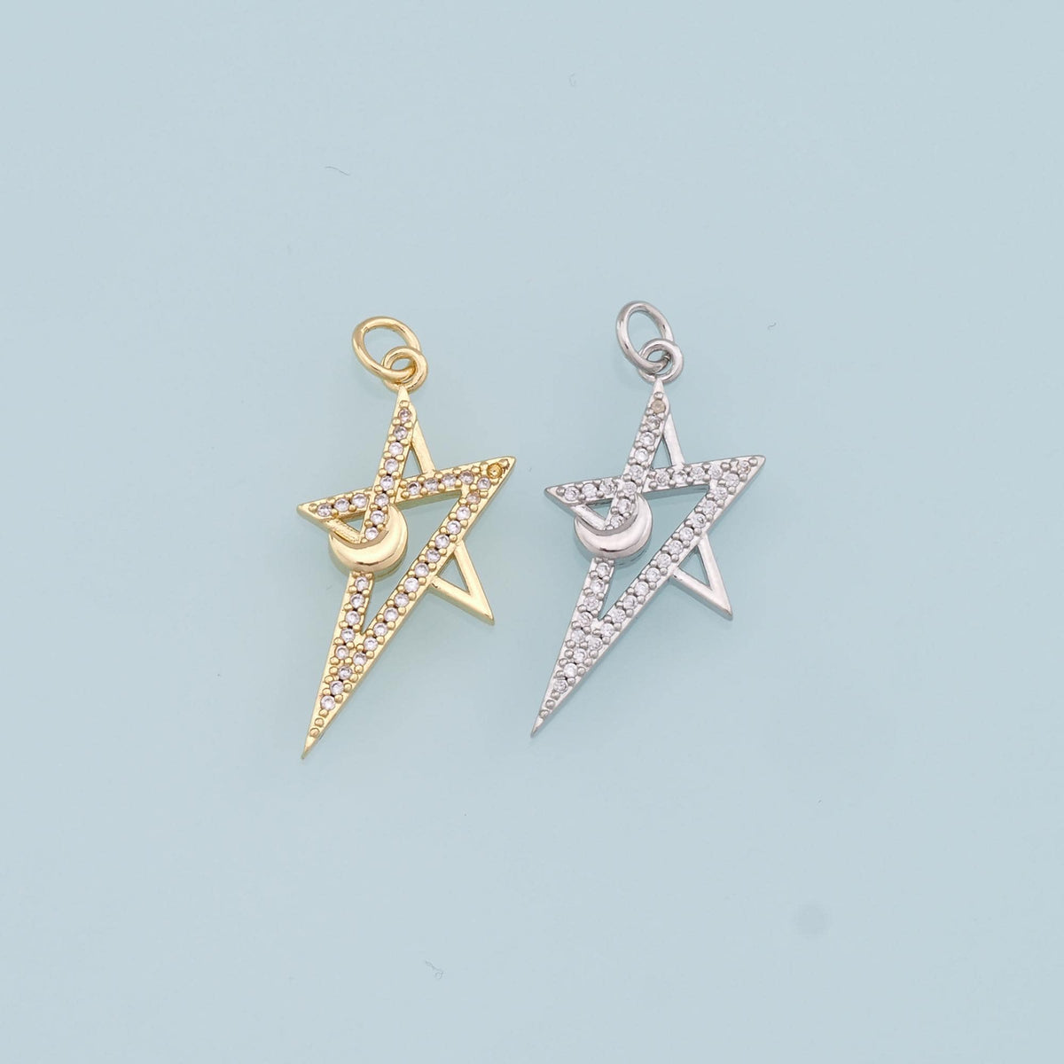 18K Gold Filled Star Charm Pendant for Jewelry Making