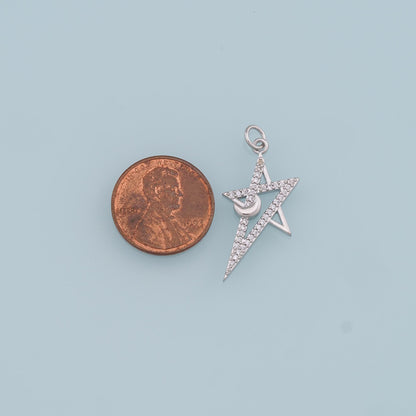 18K Gold Filled Star Charm Pendant for Jewelry Making