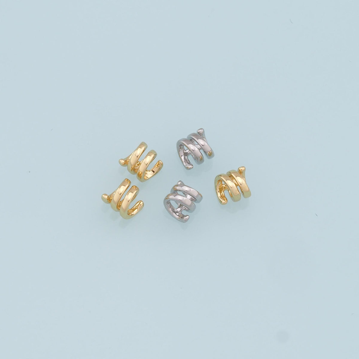 Gold Spring Spacer Beads Charms,18K Gold Filled Spacer Bracelet Necklace for DIY Jewelry Making Supply