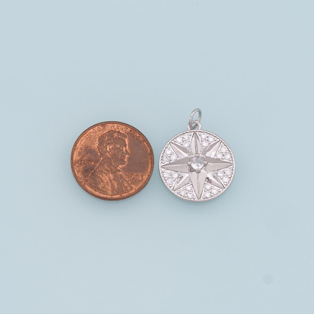 Gold Star Charms,18K Gold Filled CZ Starburst Pendant,North Star Charm Bracelet Necklace for DIY Jewelry Making Supply