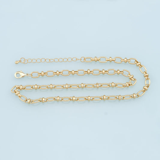 Gold Oval Chain,18K Gold Filled Oval for Necklace Bracelet DIY Jewelry Making Supply
