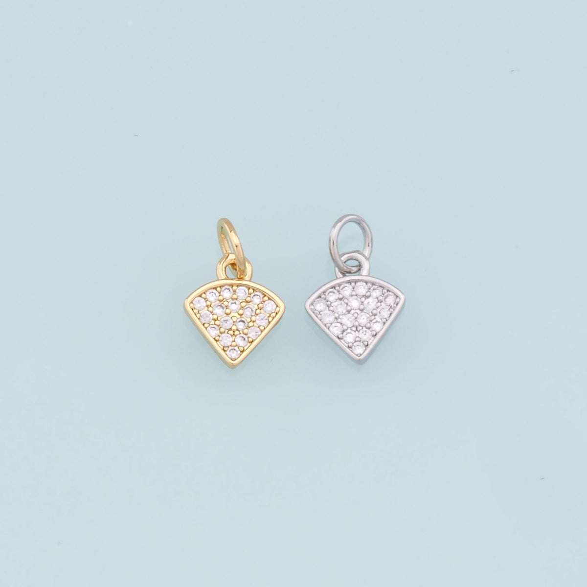 18K Gold Filled Hand CZ Charm Pendant for Jewelry Making