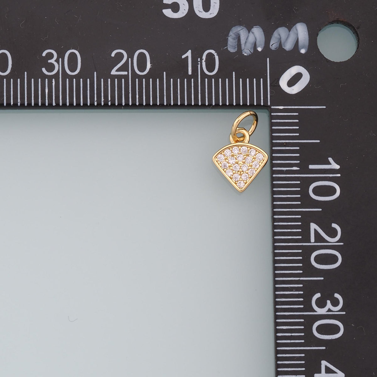 18K Gold Filled Hand CZ Charm Pendant for Jewelry Making