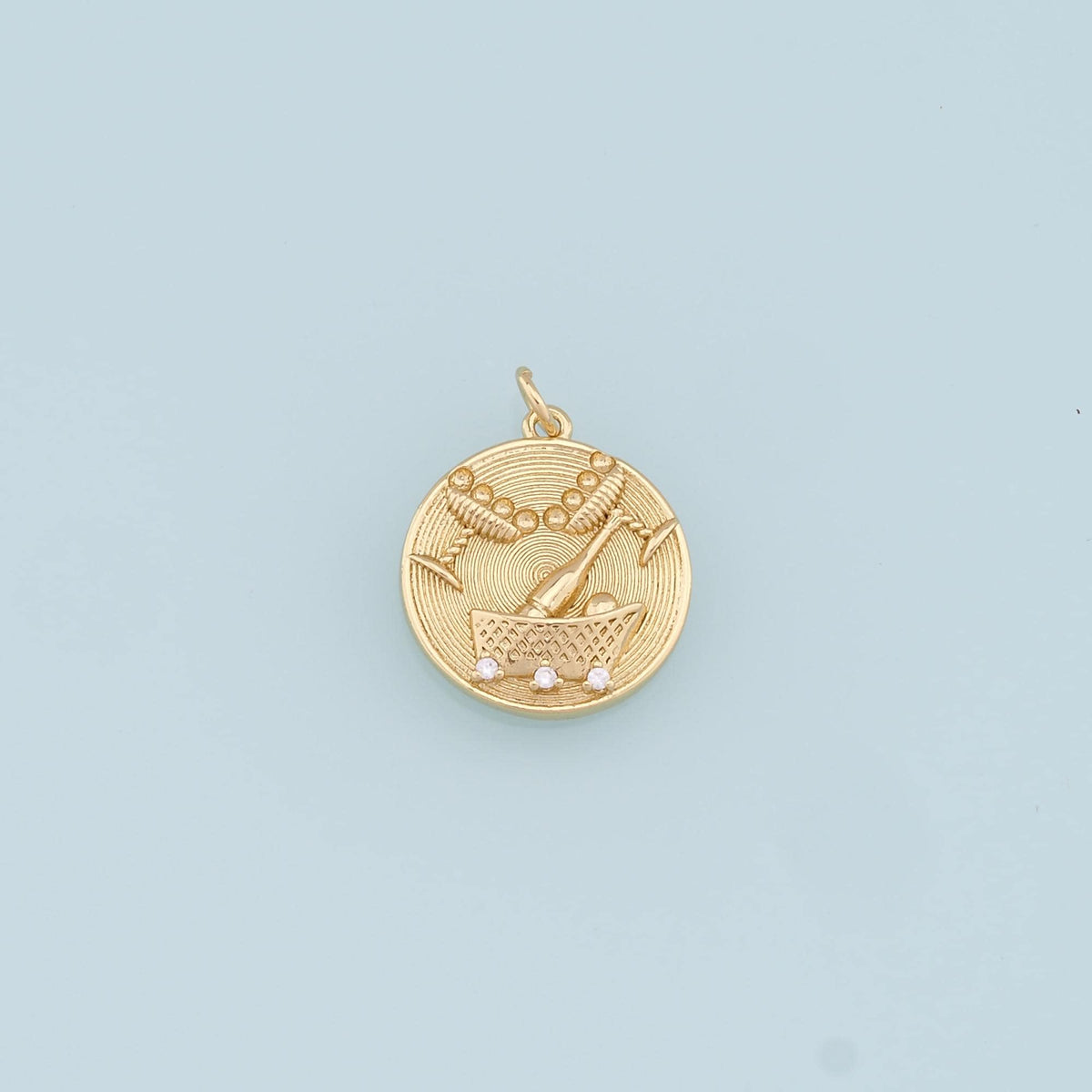 Gold Wine Glass Charms,18K Gold Filled Wine Glass Pendant,Champagne Charm Bracelet Necklace for DIY Jewelry Making Supply