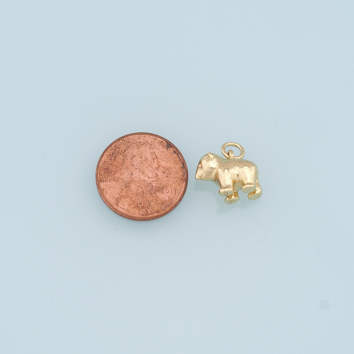 Gold Bear Charms,18K Gold Filled Bear Pendant,Cute Bear Charm Bracelet Necklace for DIY Jewelry Making Supply
