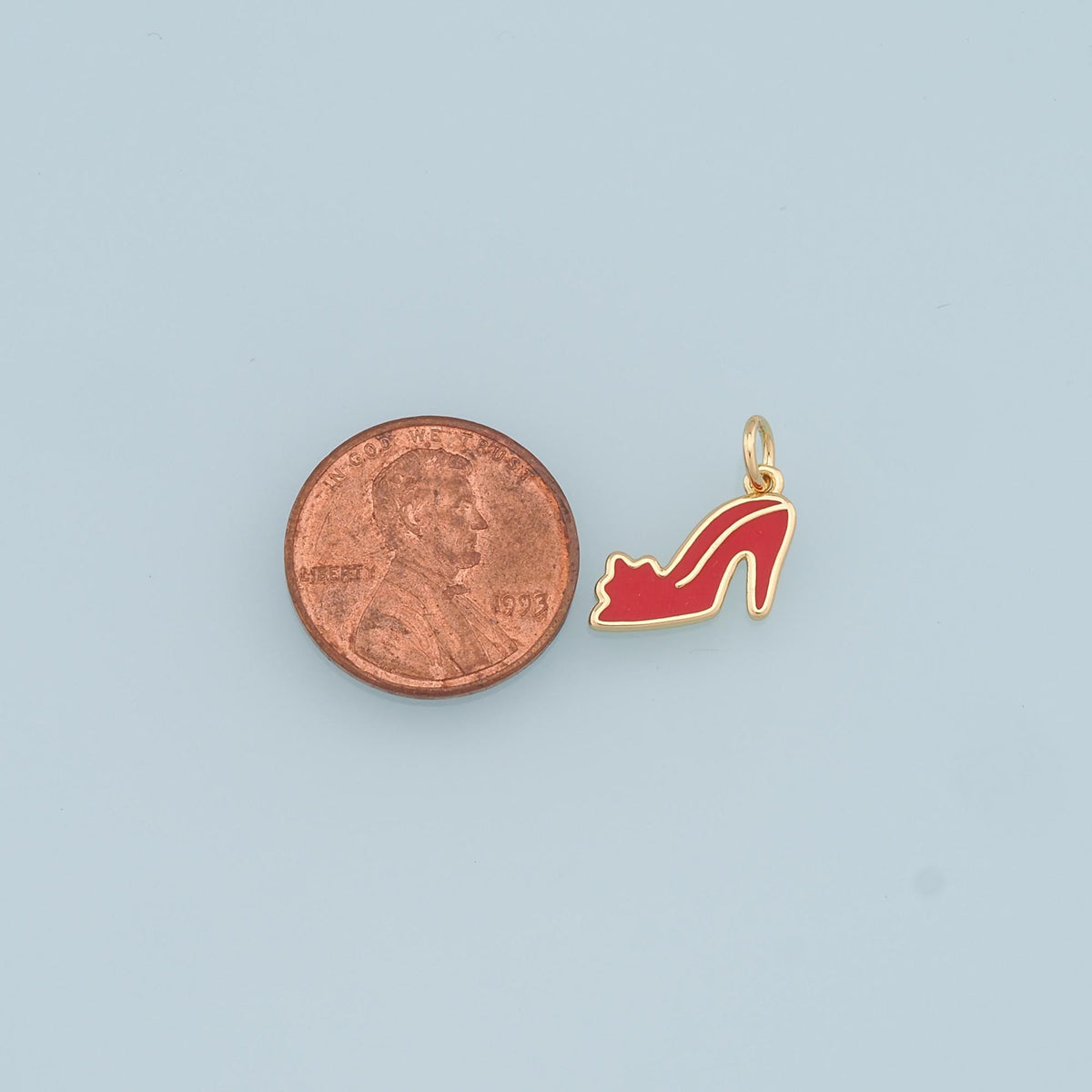 Gold High Heel Charms,18K Gold Filled High Heel Pendant,Enamel Stiletto Heels Charm Bracelet Necklace for DIY Jewelry Making 