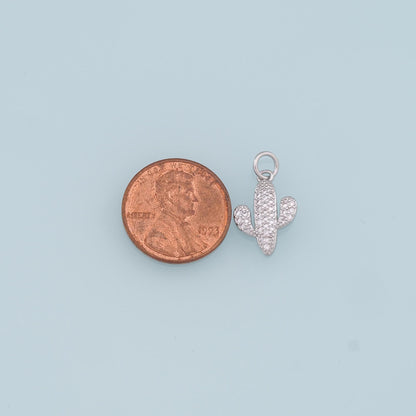 18K Gold Filled Hand CZ Charm Pendant for Jewelry Making