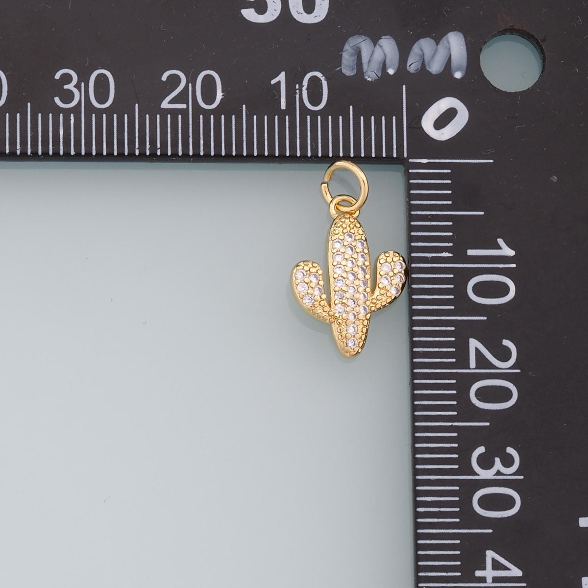 18K Gold Filled Hand CZ Charm Pendant for Jewelry Making