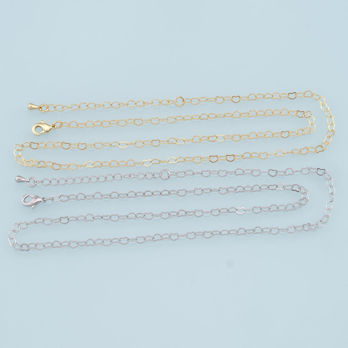 18K Gold Filled Heart Jewelry Chain 2 in for Jewelry Making