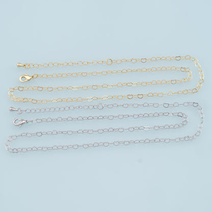 18K Gold Filled Heart Jewelry Chain 2 in for Jewelry Making