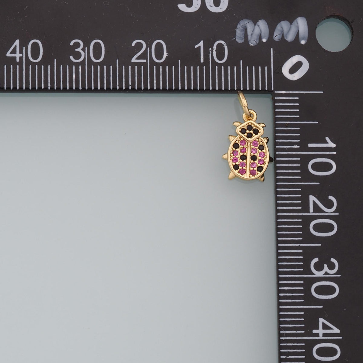 Gold beetle Connector Charms,18K Gold Filled CZ Micro Pave beetle Pendant,beetle Charm Bracelet Necklace for DIY Jewelry Maki