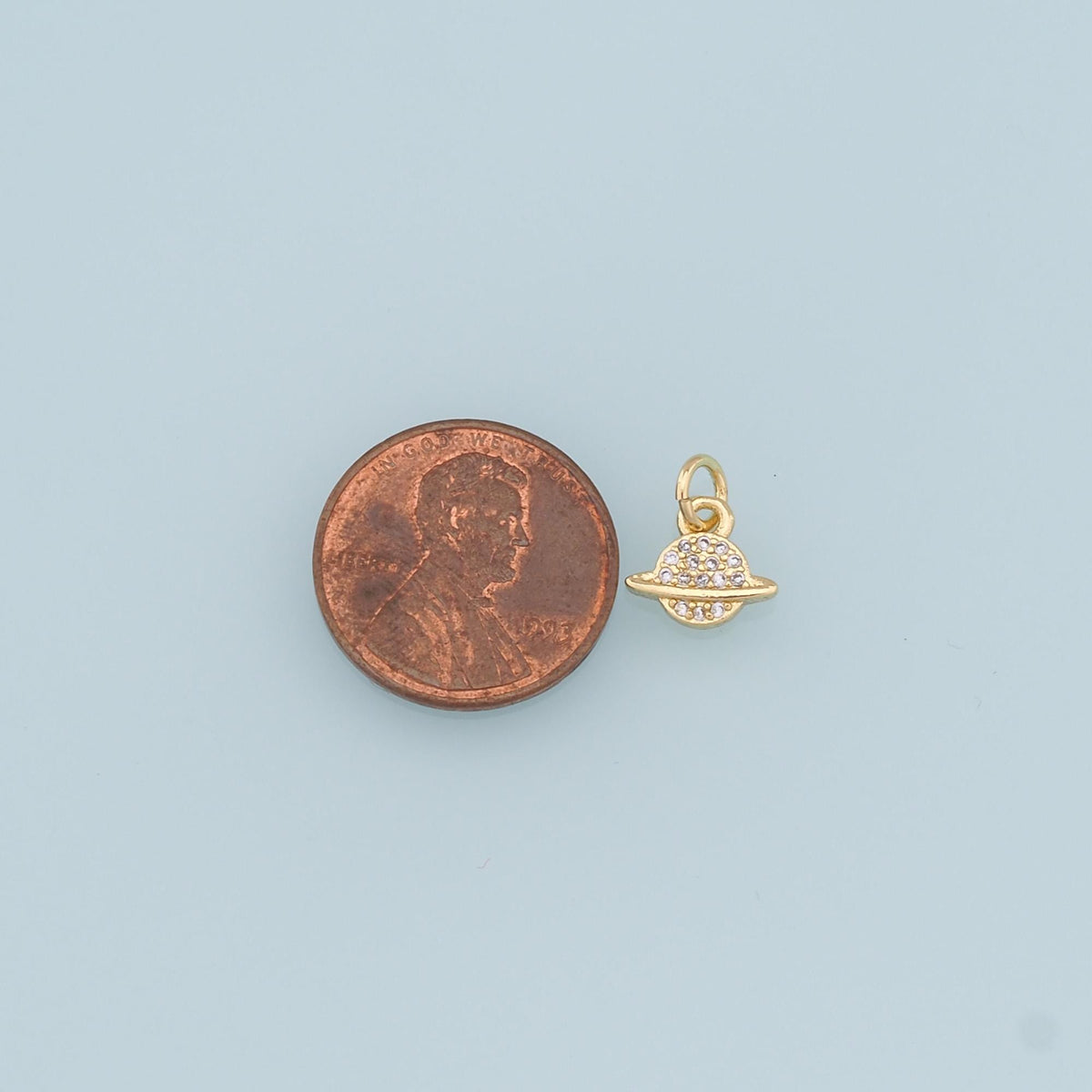 18K Gold Filled Hand CZ Charm Pendant for Jewelry Making