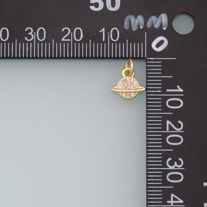 18K Gold Filled Hand CZ Charm Pendant for Jewelry Making