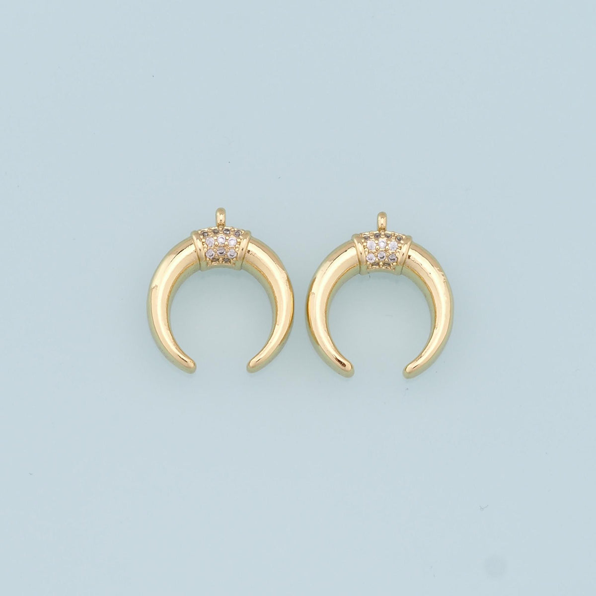 18K Gold Filled Moon Charm Pendant for Jewelry Making