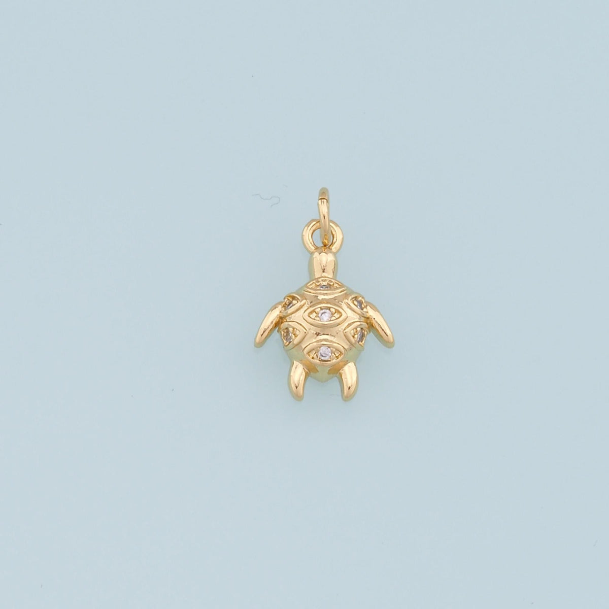 Gold Turtle Charms,18K Gold Filled Turtle Pendant,Turtle Charm Bracelet Necklace for DIY Jewelry Making Supply