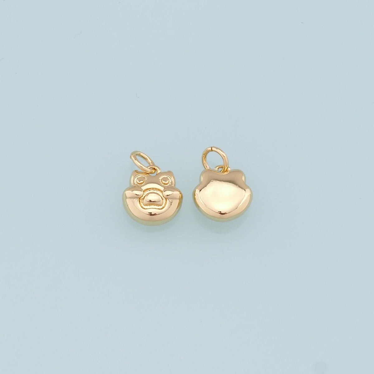 18K Gold Filled Cat Charm Pendant for Jewelry Making