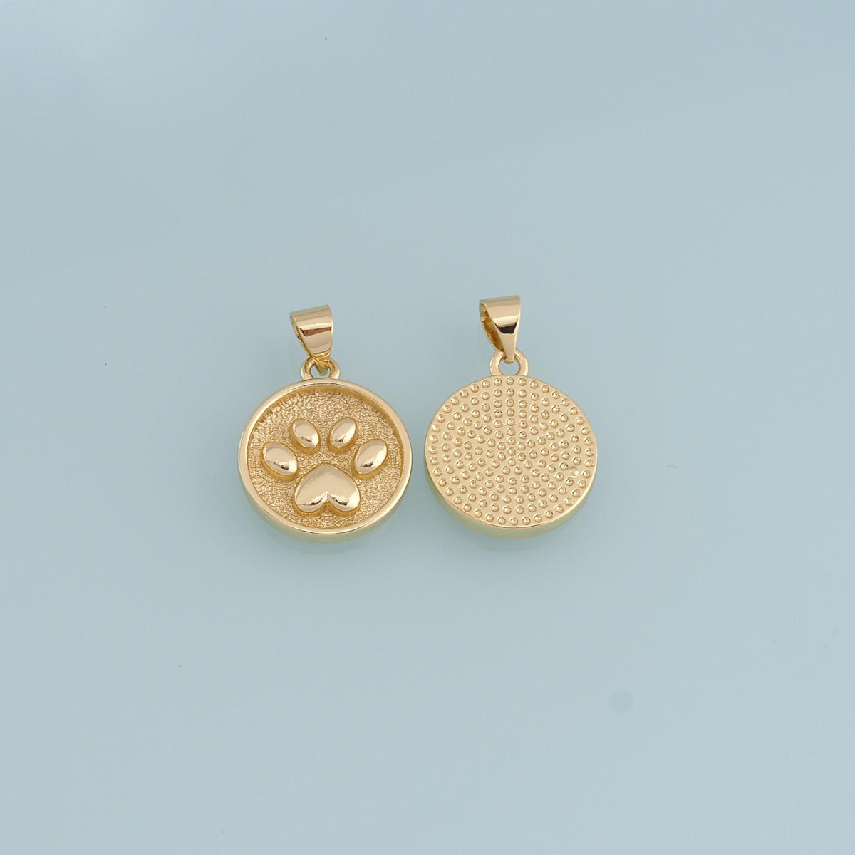Gold Paw Charms,18K Gold Filled Cat Paw Pendant,Dog Paw Charm Bracelet Necklace for DIY Jewelry Making Supply