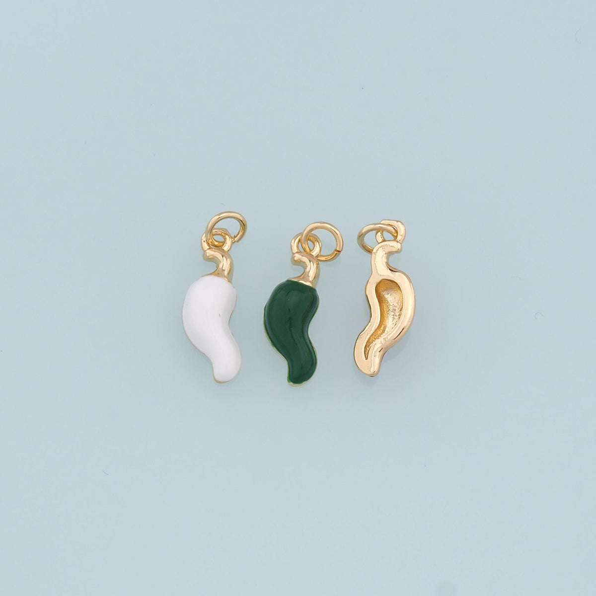18K Gold Filled Horn Pendant,Italian Horn Charm Bracelet Necklace for DIY Jewelry Making Supply