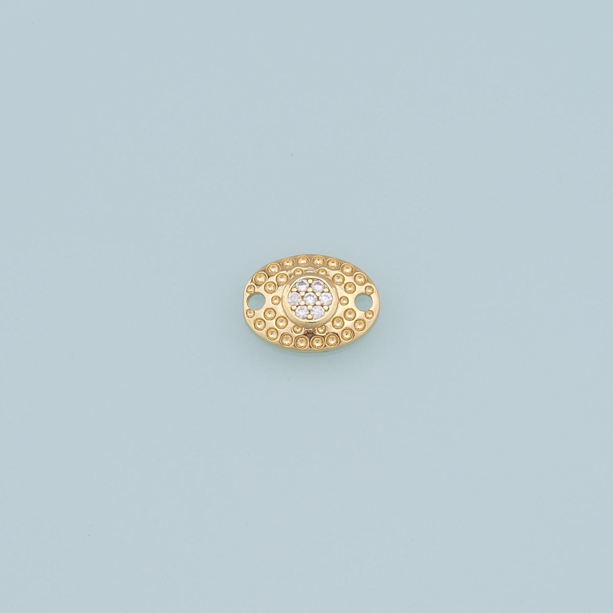 18K Gold Filled Evil Eye Charm Pendant for Jewelry Making