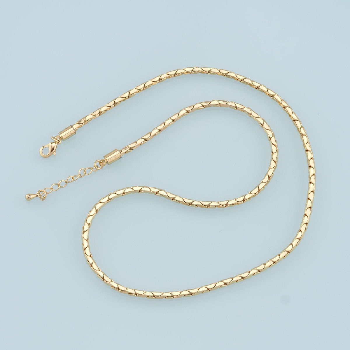 Gold Herringbone Snake Chain,18K Gold Filled Snake for Necklace Bracelet DIY Jewelry Making Supply