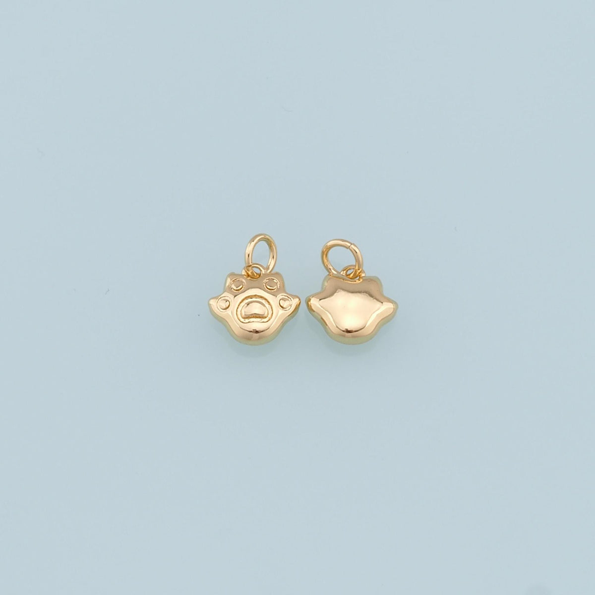 Gold Tiny Paw Charms,18K Gold Filled Cat Paw Pendant,Dog Paw Charm Bracelet Necklace for DIY Jewelry Making Supply