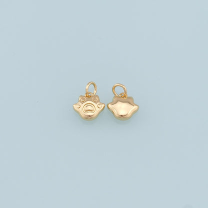 Gold Tiny Paw Charms,18K Gold Filled Cat Paw Pendant,Dog Paw Charm Bracelet Necklace for DIY Jewelry Making Supply