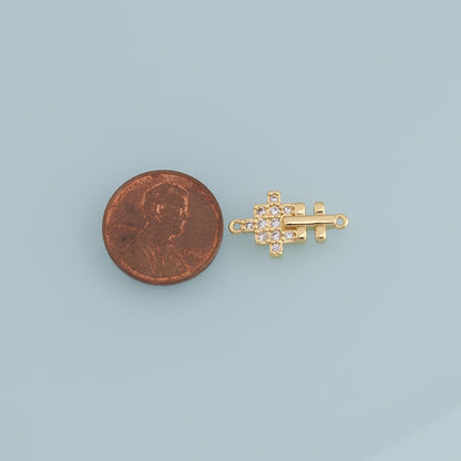 Gold Puzzle Connector Charms,18K Gold Filled Puzzle Pendant,Silver Puzzle Charm Bracelet Necklace for DIY Jewelry Making Supp