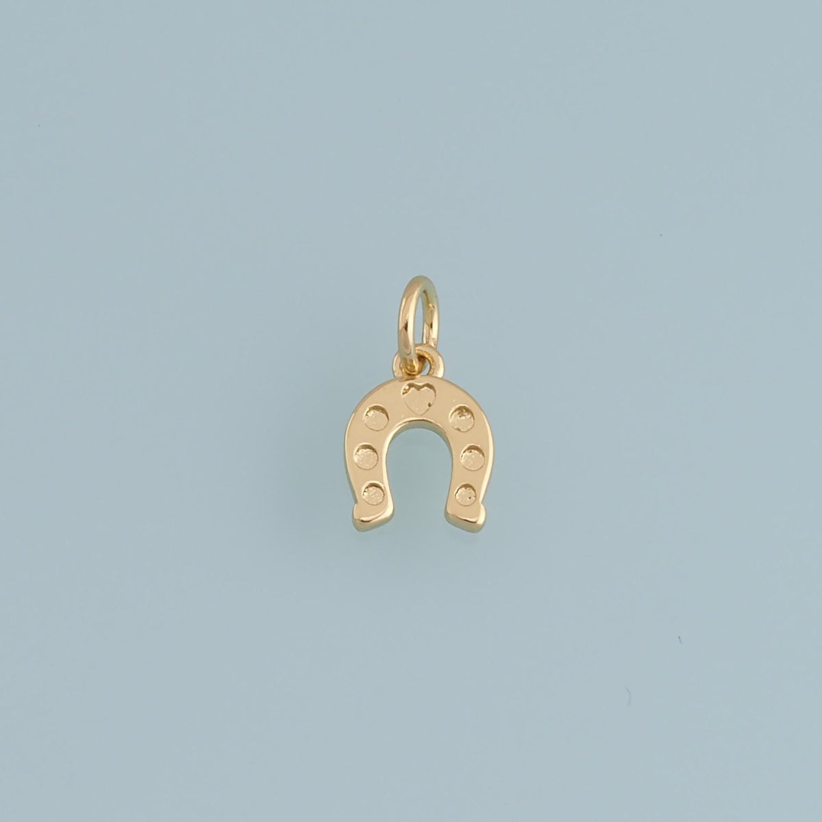 Gold Tiny Horseshoe Charms,18K Gold Filled Horseshoe Pendant,Horseshoe Charm Bracelet Necklace for DIY Jewelry Making Supply