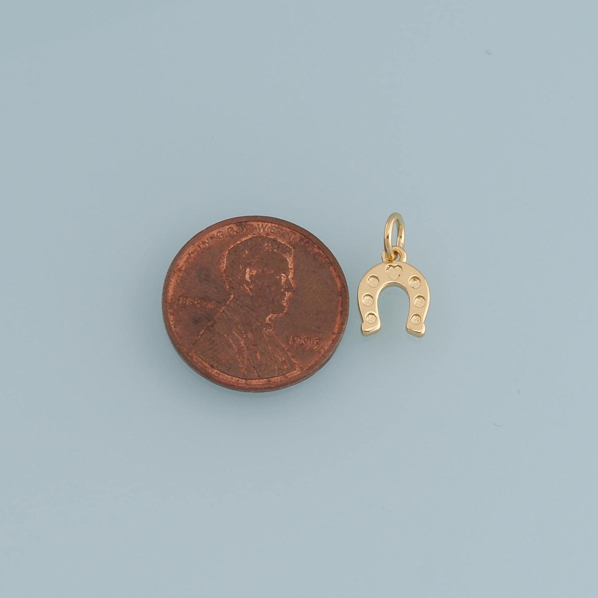 Gold Tiny Horseshoe Charms,18K Gold Filled Horseshoe Pendant,Horseshoe Charm Bracelet Necklace for DIY Jewelry Making Supply