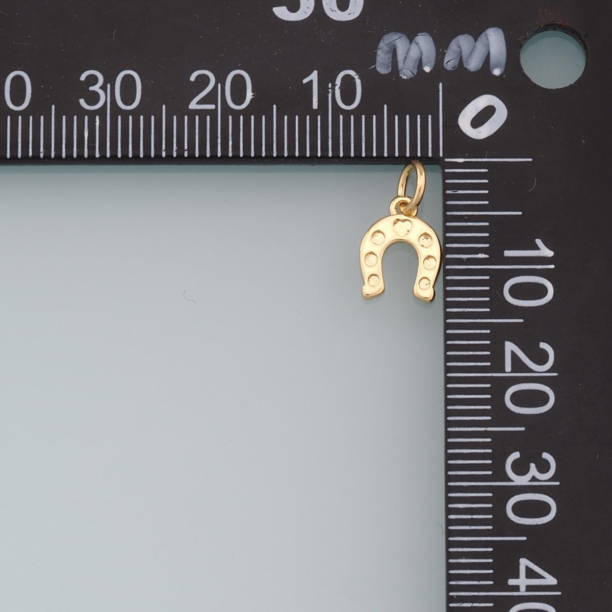 Gold Tiny Horseshoe Charms,18K Gold Filled Horseshoe Pendant,Horseshoe Charm Bracelet Necklace for DIY Jewelry Making Supply