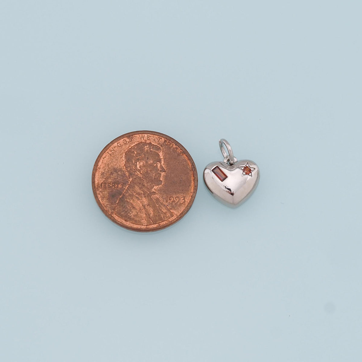 18K Gold Filled Heart Charm Pendant for Jewelry Making