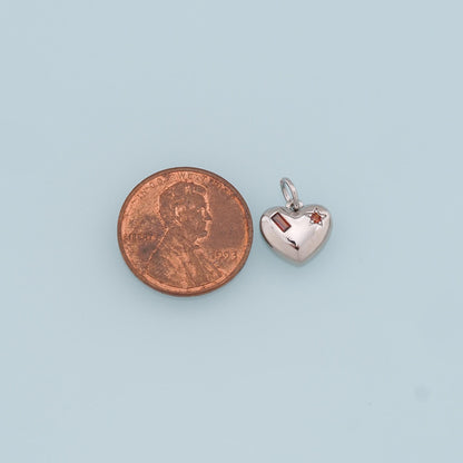 18K Gold Filled Heart Charm Pendant for Jewelry Making