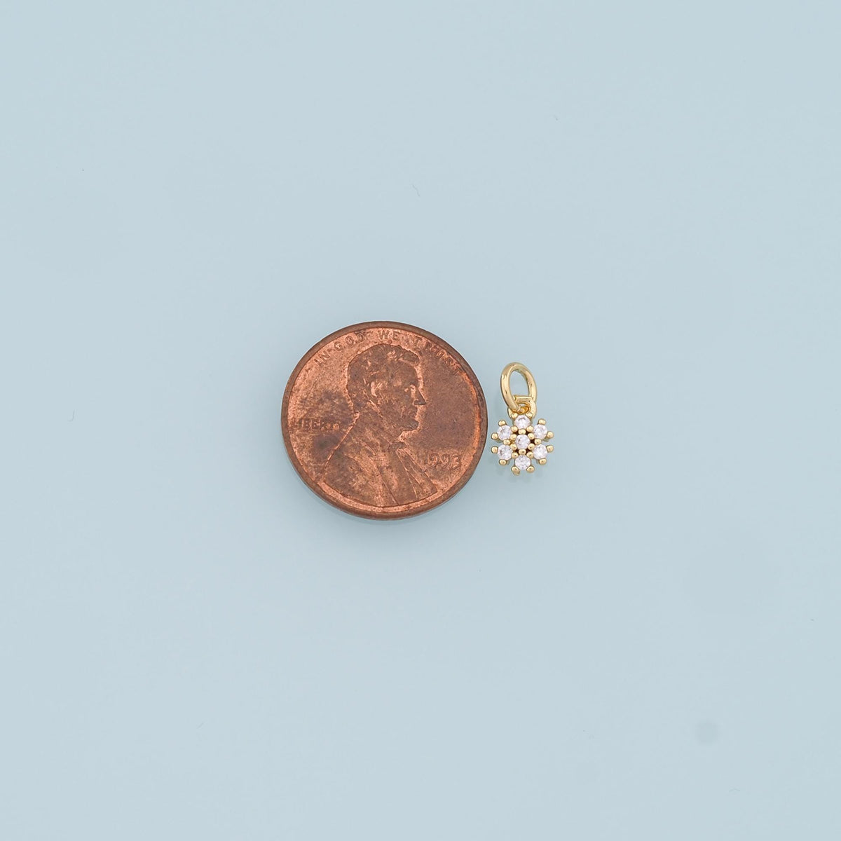 Gold Christmas Charms,18K Gold Filled Christmas snowflake Pendant Charm Bracelet Necklace for DIY Jewelry Making Supply