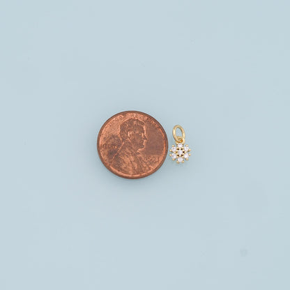 Gold Christmas Charms,18K Gold Filled Christmas snowflake Pendant Charm Bracelet Necklace for DIY Jewelry Making Supply