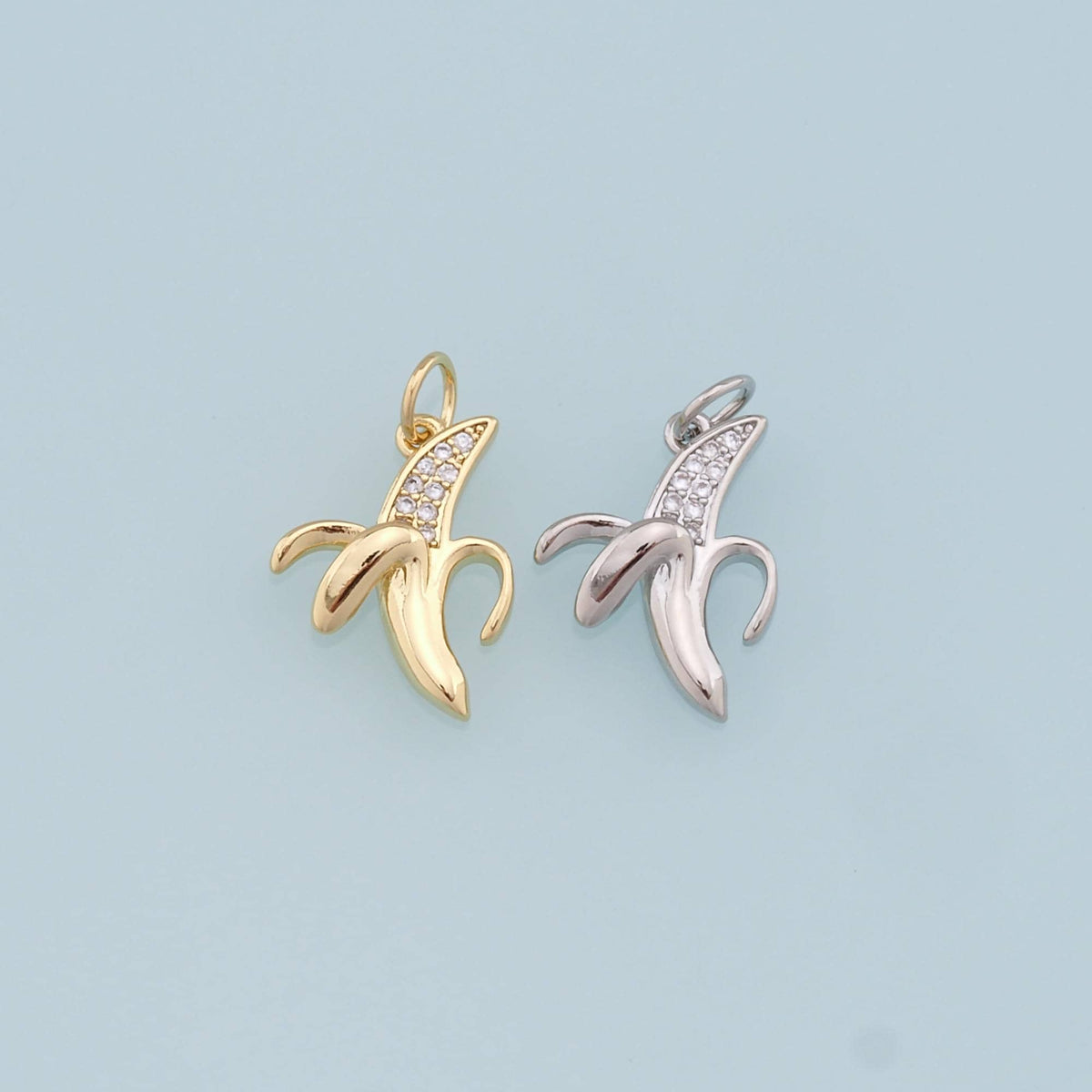18K Gold Filled Hand CZ Charm Pendant for Jewelry Making
