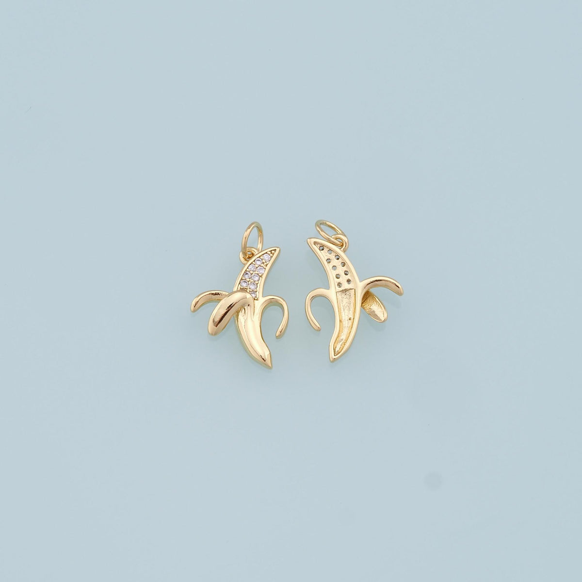 18K Gold Filled Hand CZ Charm Pendant for Jewelry Making