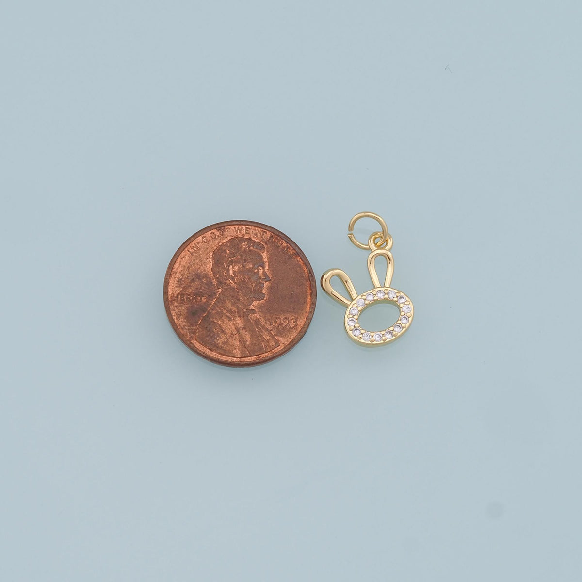 18K Gold Filled Cubic Zirconia Charm Pendant for Jewelry Making