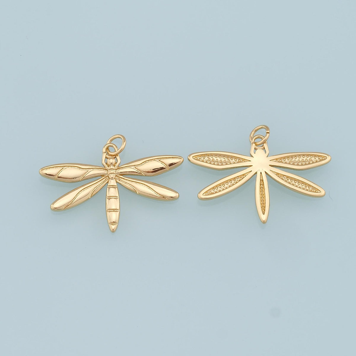 Gold Dragonfly Charms,18K Gold Filled Dragonfly Pendant,Dragonfly Charm Bracelet Necklace for DIY Jewelry Making Supply