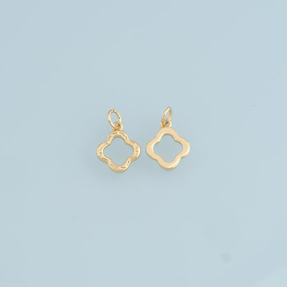 Gold Flower Charms,18K Gold Filled Flower Pendant,Silver Flower Charm Bracelet Necklace for DIY Jewelry Making Supply