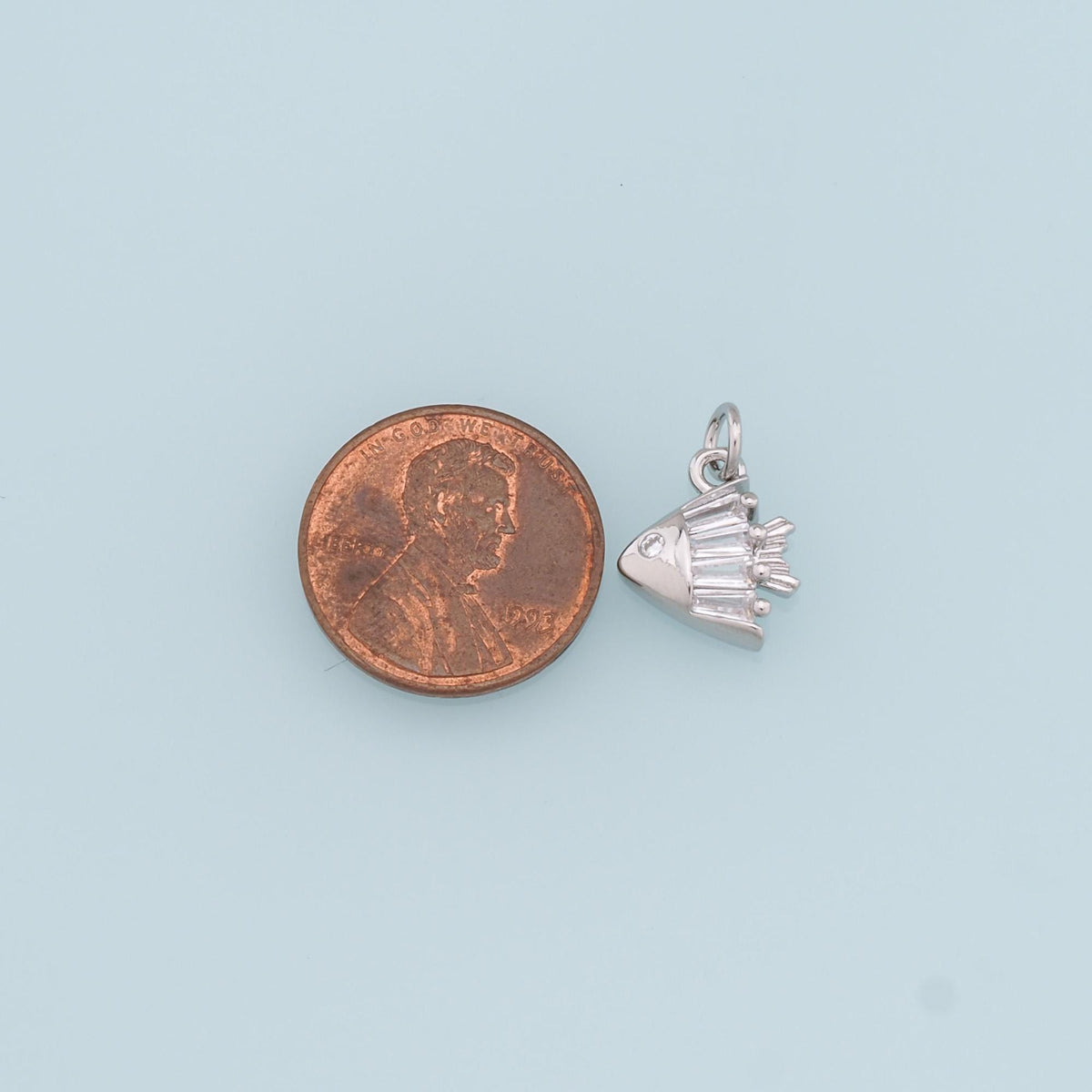 Gold Fish Charms,18K Gold Filled Crystal Fish Pendant,Cute Fish Charm Bracelet Necklace for DIY Jewelry Making Supply