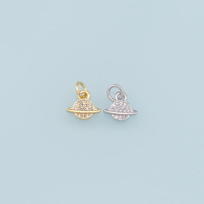 18K Gold Filled Hand CZ Charm Pendant for Jewelry Making