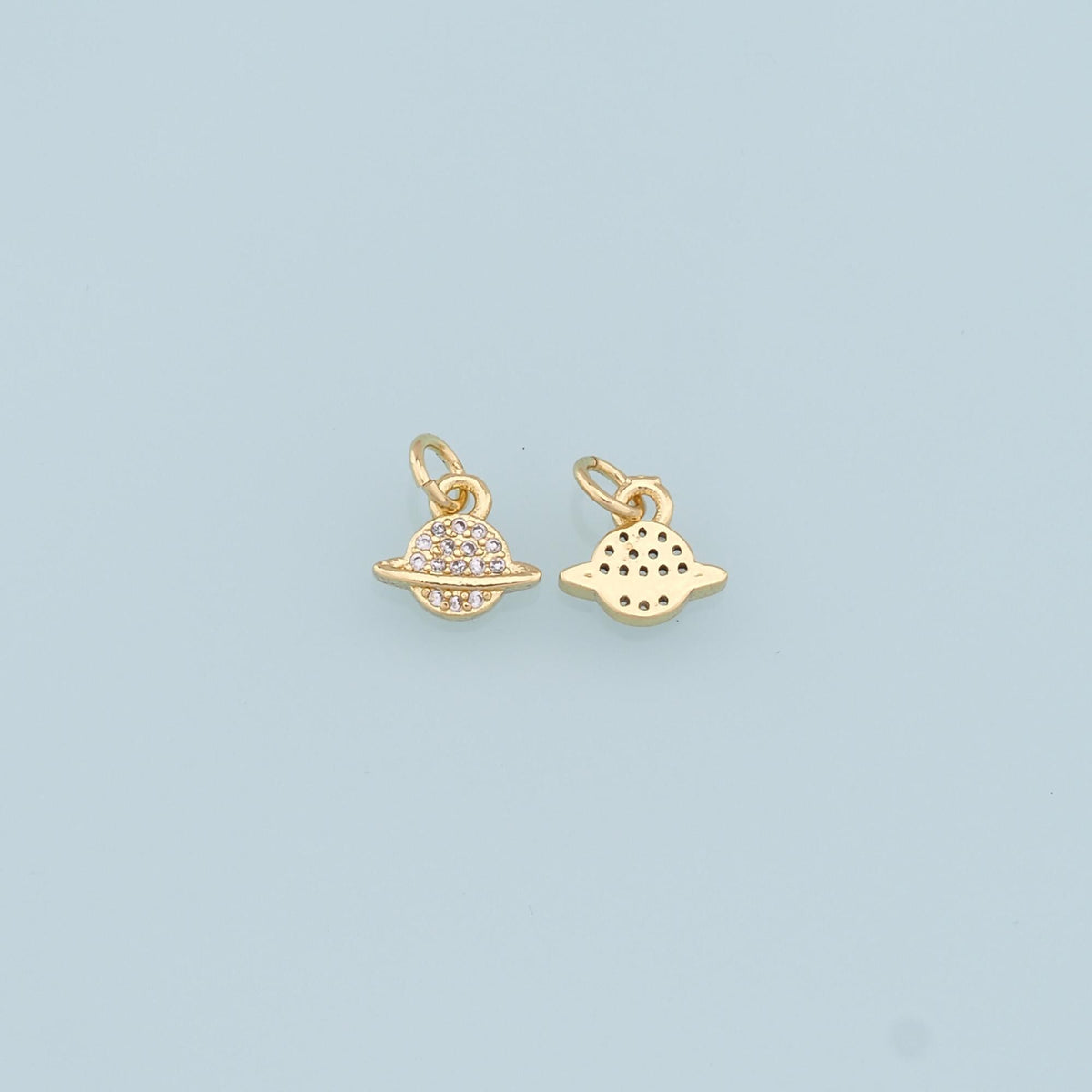 18K Gold Filled Hand CZ Charm Pendant for Jewelry Making