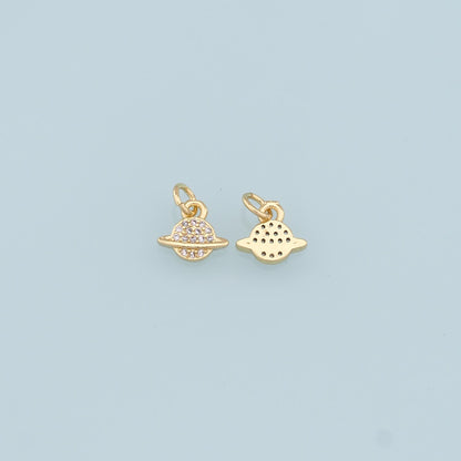18K Gold Filled Hand CZ Charm Pendant for Jewelry Making
