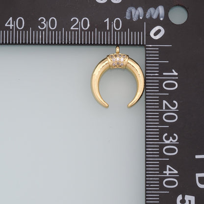 18K Gold Filled Moon Charm Pendant for Jewelry Making
