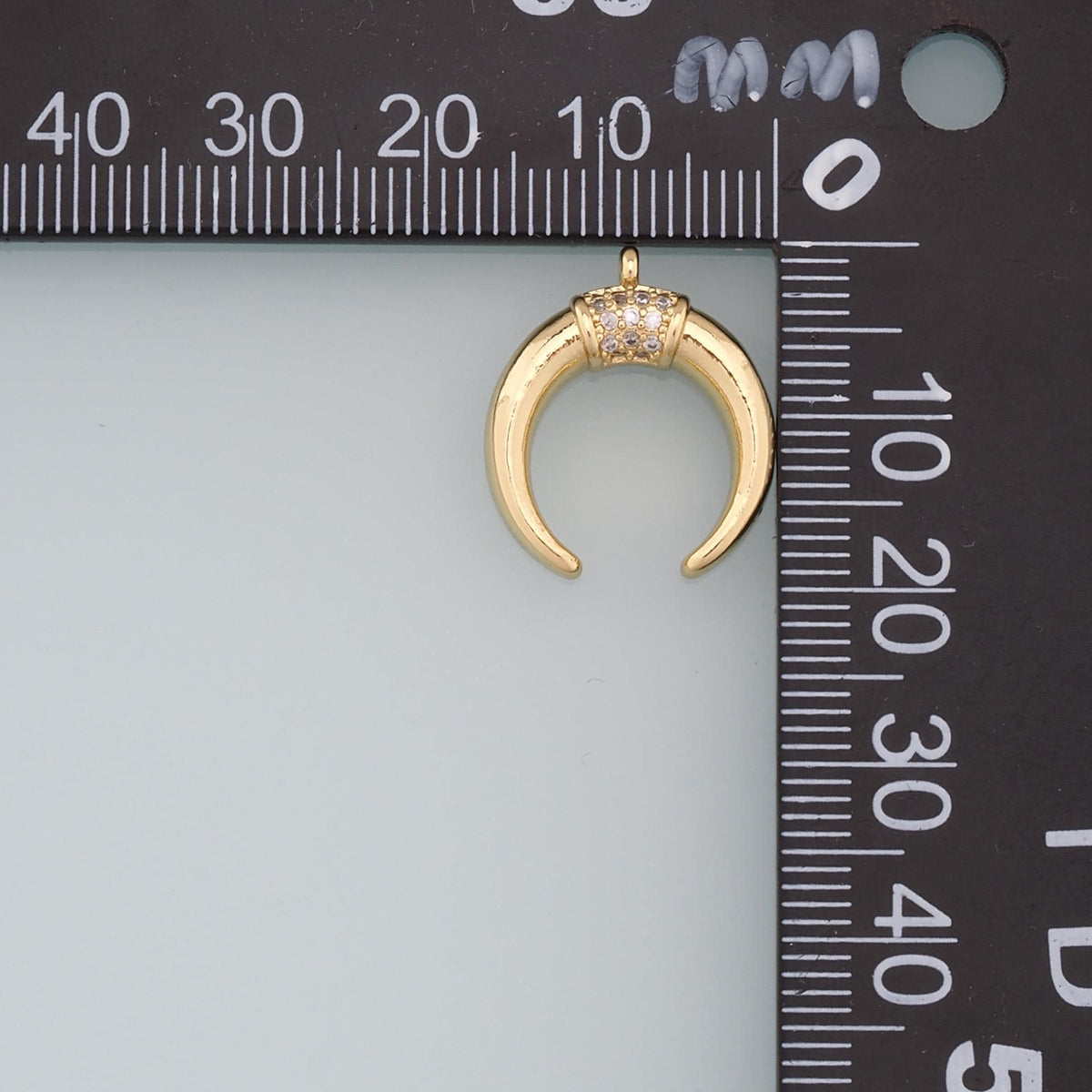 Gold Moon Charms,18K Gold Filled Crescent Pendant,Horns Charm Bracelet Necklace for DIY Jewelry Making Supply